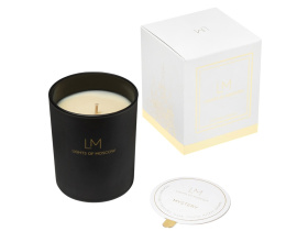 Ароматическая свеча в черном стакане Mystery, коллекция Exclusive, 250 мл (черный)