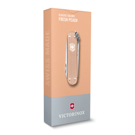 Нож-брелок VICTORINOX Classic SD Alox Colors "Fresh Peach", 58 мм, 5 функций, персиковый