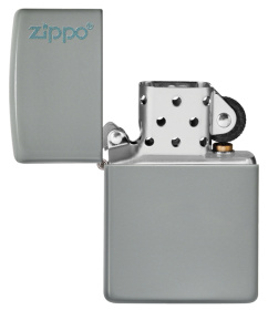 Зажигалка ZIPPO Classic с покрытием Flat Grey, латунь/сталь, серая, матовая, 38x13x57 мм