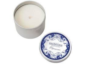 Набор: платок Гжель и свеча Птица счастья (синий, голубой, белый)