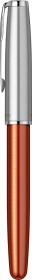 Ручка-роллер Parker Sonnet Essentials Orange SB Steel CT, цвет чернил black,перо: F, в подарочной упаковке.