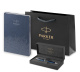 Подарочный набор: Шариковая ручка Sonnet Blue Lacquer CT и Ежедневник недатированный синий