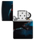 Зажигалка ZIPPO Horror Wolf с покрытием 540 Matte, латунь/сталь, черная, 38x13x57 мм