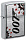 Зажигалка ZIPPO James Bond™ с покрытием Brushed Chrome, латунь/сталь, серебристая, 38x13x57 мм
