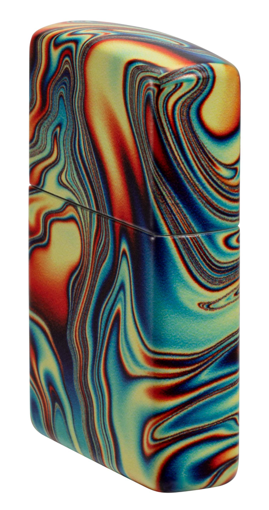 Зажигалка ZIPPO Swirl с покрытием Glow In The Dark Green, латунь/сталь, разноцветная, 38x13x57 мм