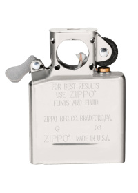 Подарочный набор ZIPPO: зажигалка Black Ice® и вставной блок для зажигалок для трубок, латунь/сталь
