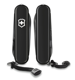 Нож-брелок VICTORINOX Signature Lite Onyx Black, 58 мм, 8 функций, чёрный