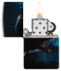 Зажигалка ZIPPO Horror Wolf с покрытием 540 Matte, латунь/сталь, черная, 38x13x57 мм