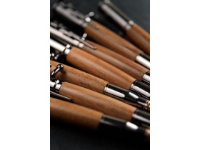 Ручка шариковая Падук (коричневый, темно-стальной, зеленый)