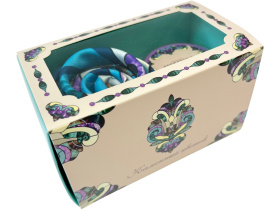 Набор: платок Каменный цветок и свеча Утонченность (зеленый, сиреневый)