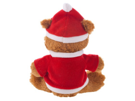 Плюшевый медведь Santa (коричневый, красный, белый)
