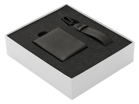 Подарочный набор Long River: кошелек, ремешок для ключей, белая коробка