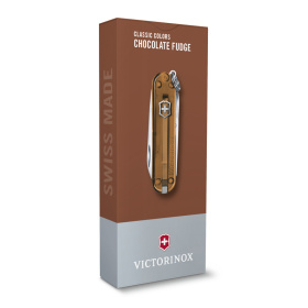 Нож-брелок VICTORINOX Classic SD Colors "Chocolate Fudge", 58 мм, 7 функций, карамельный