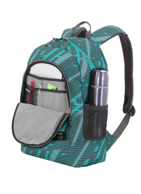 Рюкзак SWISSGEAR, голубой/серый, полиэстер 600D, 32х16х43 см, 22 л