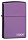 Зажигалка ZIPPO Classic с покрытием Abyss™, латунь/сталь, сиреневая с логотипом, 36x12x56 мм