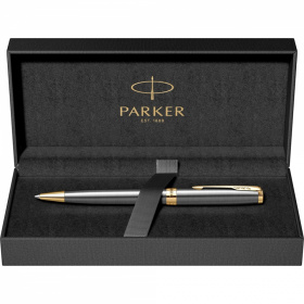 Шариковая ручка Parker Sonnet Grey Core GT Mblack в подарочной коробке