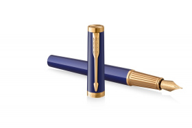 Ручка перьевая Parker "Ingenuity Blue GT" перо: F, цвет чернил: blue/black, в подарочной упаковке.