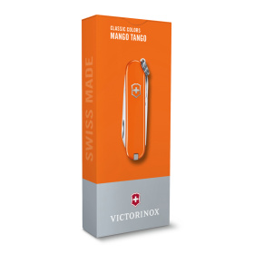 Нож-брелок VICTORINOX Classic SD Colors "Mango Tango", 58 мм, 7 функций, оранжевый