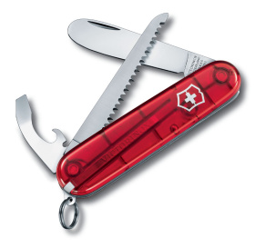 Нож перочинный VICTORINOX My First Victorinox, 84 мм, 9 функций, полупрозрачный красный