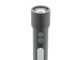 Фонарь аккумуляторный с регулируемым фокусом Vortez, 9 режимов, 650 Лм (темно-серый)