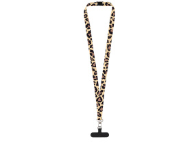 Ланъярд 2,5 см под сублимацию с трендовым карабином, замком обрыва и узким держателем для телефона из ПЭ