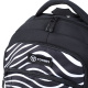 Рюкзак TORBER CLASS X, черно-серый с принтом "Зебра", полиэстер 900D, 46 x 32 x 18 см