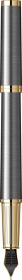 Перьевая ручка Parker Ingenuity Grey Core GT, перо: F (2 картриджа black и blue) в подарочной коробке