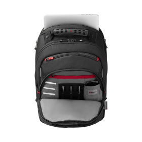 Рюкзак WENGER 16'', черный/серый, полиэстер/ПВХ, 35 x 25 x 45 см, 21 л