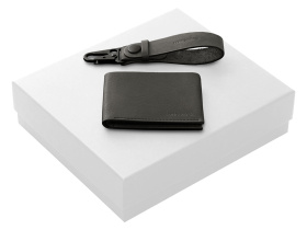 Подарочный набор Long River: кошелек, ремешок для ключей, белая коробка