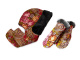 Подарочный набор: Павлопосадский капор, варежки, красный/разноцветный