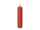 Свеча из вощины 3 х 12,5 см с деревянным ярлыком, красный