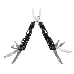 Мультитул Stinger, 105x40 мм, 13 функций, сталь, чёрно-серебристый, в комплекте нейлоновый чехол