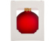 Стеклянный шар красный матовый, заготовка шара 6 см, цвет 12