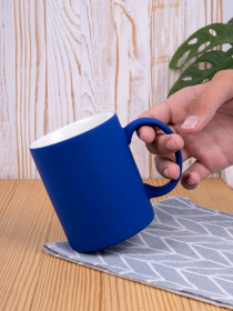 Кружка Promo Soft с покрытием софт-тач, синяя