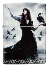 Зажигалка ZIPPO Mazzi® с покрытием 540 Matte, латунь/сталь, белая, 38x13x57 мм