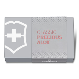 Нож-брелок VICTORINOX Classic SD Precious Alox "Gentle Rose", 58 мм, 5 функций, розовый