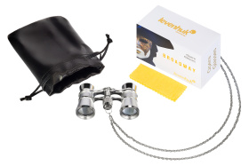 Театральный бинокль Levenhuk Broadway 325B, серебристый