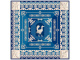 Платок Птица дивная, синий