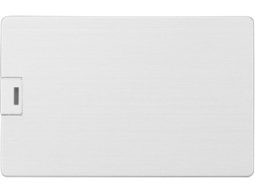 Флеш-карта USB 2.0 16 Gb в виде металлической карты Card Metal, серебристый