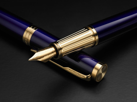 Ручка перьевая Parker "Ingenuity Blue GT" перо: F, цвет чернил: blue/black, в подарочной упаковке.