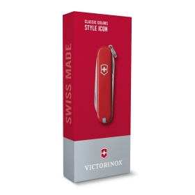 Нож-брелок VICTORINOX Classic "Style Icon", 58 мм, 7 функций, красный