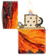 Зажигалка ZIPPO Lava Flow с покрытием 540 Tumbled Brass, латунь/сталь, оранжевая, 38x13x57 мм