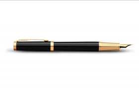 Ручка перьевая Parker "Ingenuity Black GT" перо: F, цвет чернил: blue/black, в подарочной упаковке.