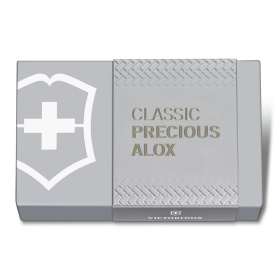 Нож-брелок VICTORINOX Classic SD Precious Alox "Infinite Grey", 58 мм, 5 функций, серый
