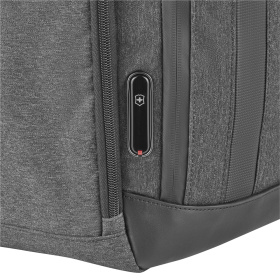 Рюкзак VICTORINOX Architecture Urban2 City Backpack 14'', серый, полиэстер / кожа, 30x19x42 см, 17 л
