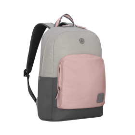 Рюкзак WENGER NEXT Crango 16", серый/розовый, переработанный ПЭТ/Полиэстер, 33х22х46 см, 27 л.