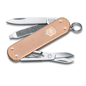 Нож-брелок VICTORINOX Classic SD Alox Colors "Fresh Peach", 58 мм, 5 функций, персиковый