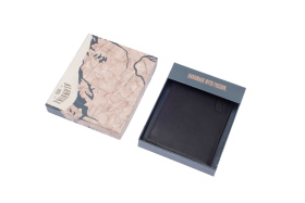 Бумажник KLONDIKE Dawson, натуральная кожа в черном цвете, 13 х 1,5 х 9,5 см