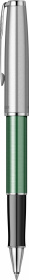 Ручка-роллер Parker Sonnet Essentials Green SB Steel CT, цвет чернил black, перо: F, в подарочной упаковке.