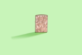 Зажигалка ZIPPO Armor® Hearts с покрытием Rose Gold, латунь/сталь, розовое золото, 38x13x57 мм